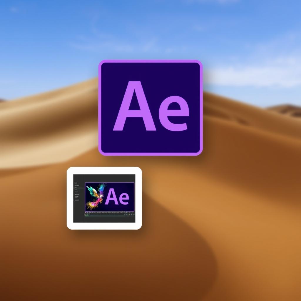 Adobe After Effects图标和界面展示
