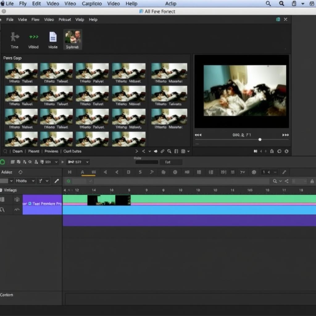 Adobe Premiere Pro视频编辑界面，展示多轨道时间线和视频剪辑功能